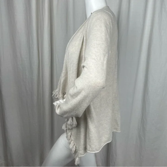 LILLY PULITZER Avenue Heathered 100% Cashmere Cardigan Wrap with Tassels Size L - Picture 9 of 12